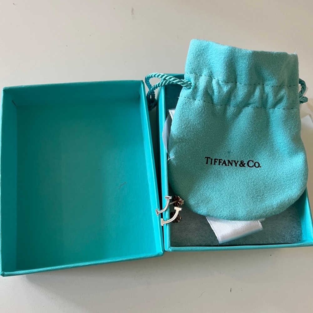 Tiffany and co. Silver smile earring